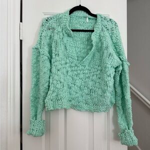 Free People Mint Green Women's Sweater Size Small